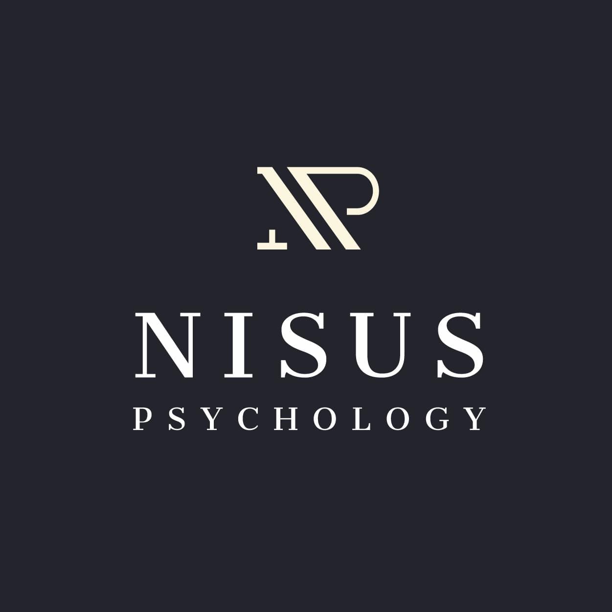 Nisus Logo with Black Background and white letters